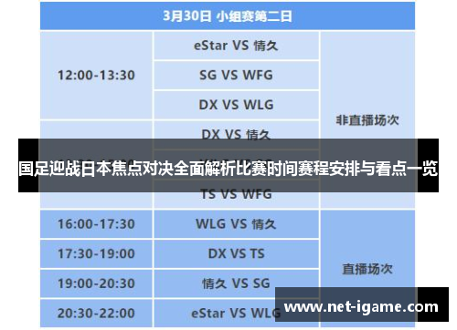 国足迎战日本焦点对决全面解析比赛时间赛程安排与看点一览